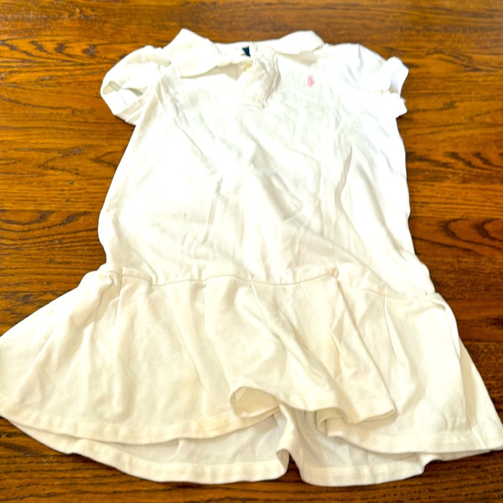 White kids Ralph Lauren tennis dress
